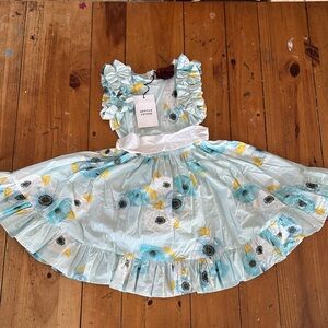 NWT Gentile Catone poplin ruffle dress